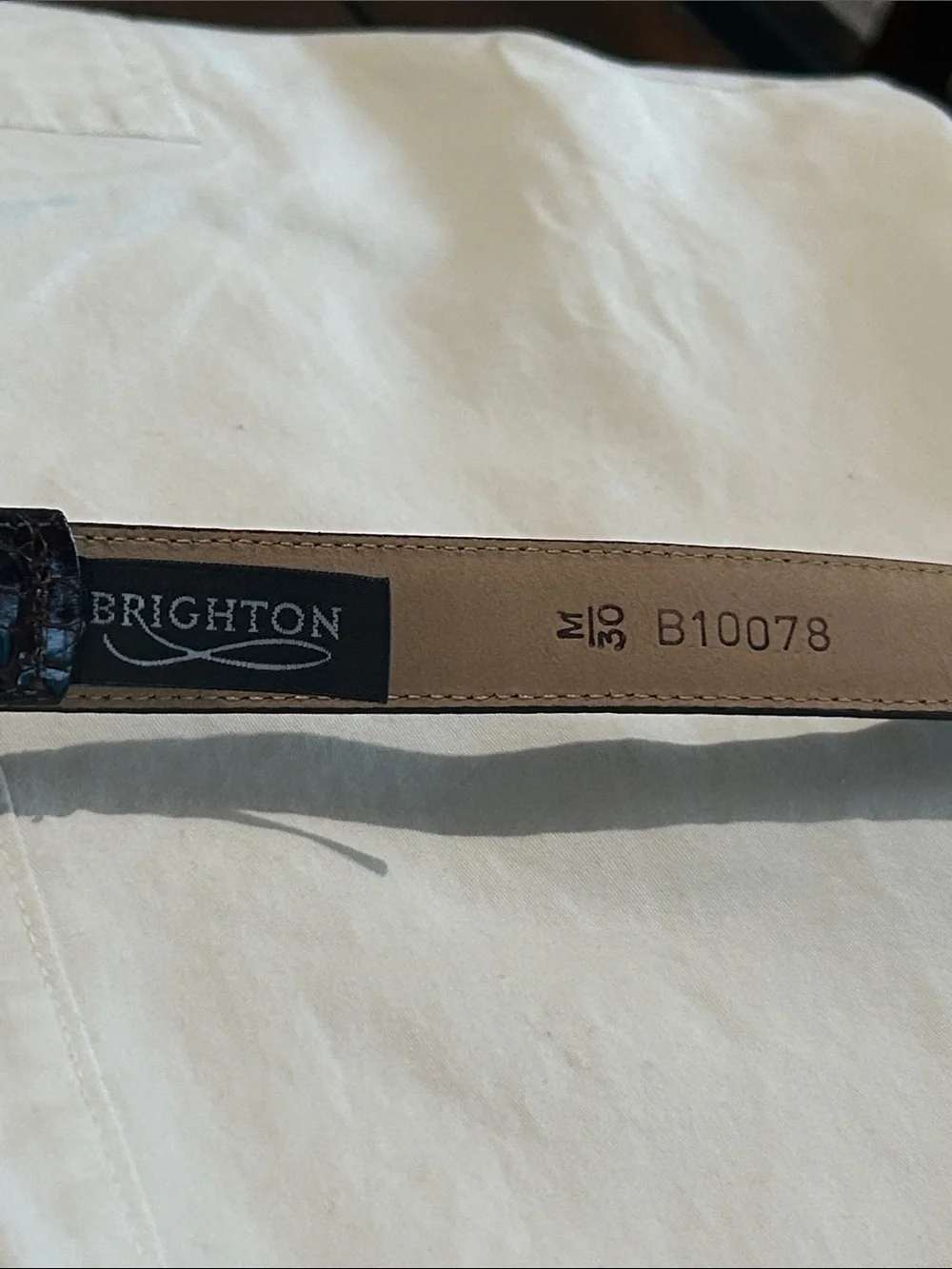 Brighton Woman’s Dark Brown Leather Belt with Decorative Silver Buckle